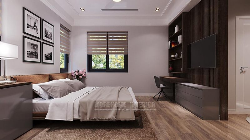 Biệt thự Starlake Tây hồ sẽ được trang bị nội thất phòng ngủ theo phong cách hiện đại cao cấp.